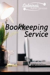 Bookkeeping services from Sabrina's Admin Services