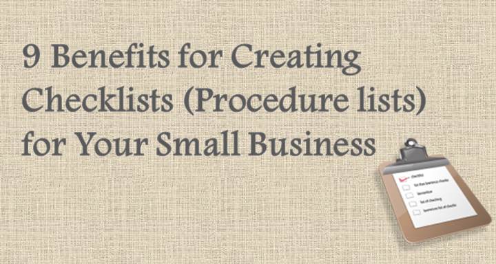 9 Benefits for Creating Checklists