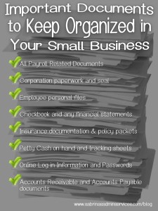 Important Documents to Keep Organized in Your Small Business