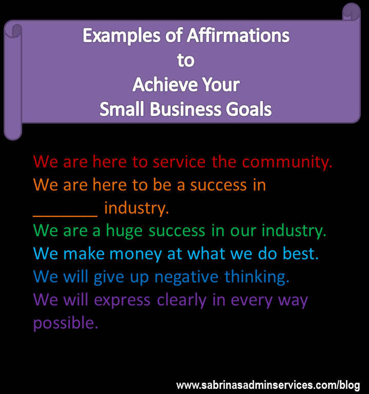 affirmation examples goals