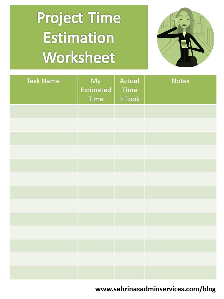 project time estimation spreadsheet free download
