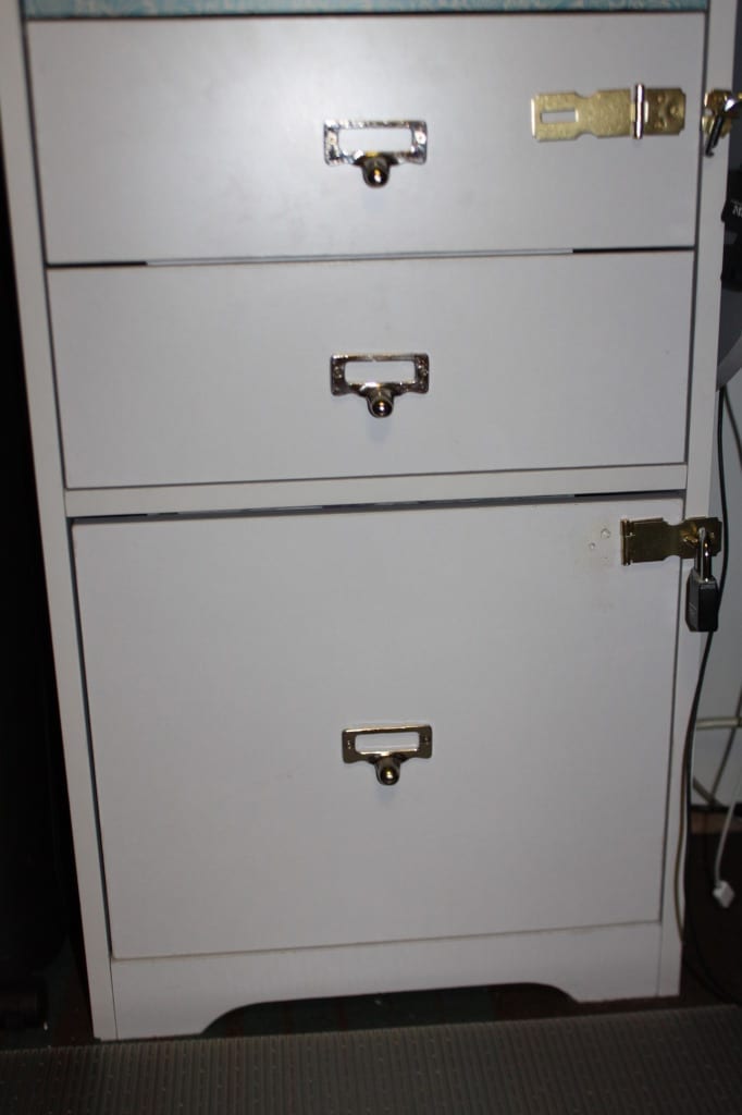 Before picture of filing cabinet