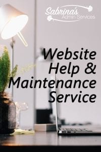 Website Help and Maintenance by Sabrina's Admin Services