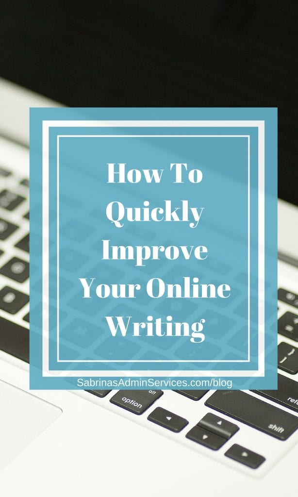 How To Quickly Improve Your Online Writing