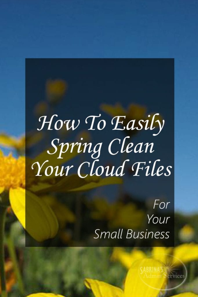 How To Easily Spring Clean Your Cloud Files - Sabrinas Admin Services