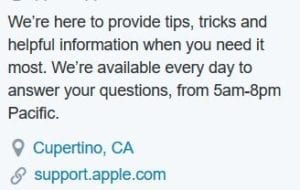 apple support description