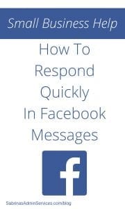 How To Respond Quickly In Facebook Messages