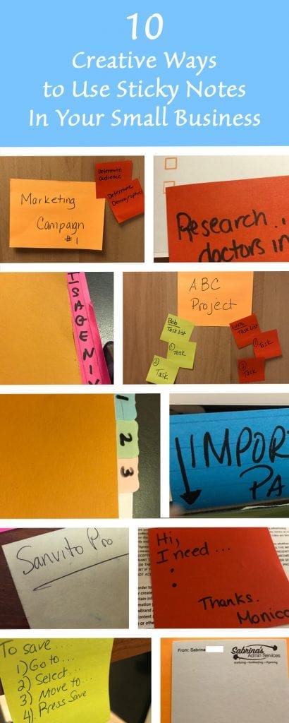 10 Ways To Save sticky note: 10 Creative Ways to Use Sticky Notes In Your Small Business