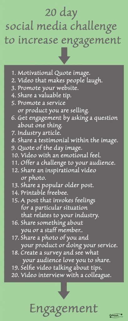 20 day Social Media Challenge to Increase Engagement