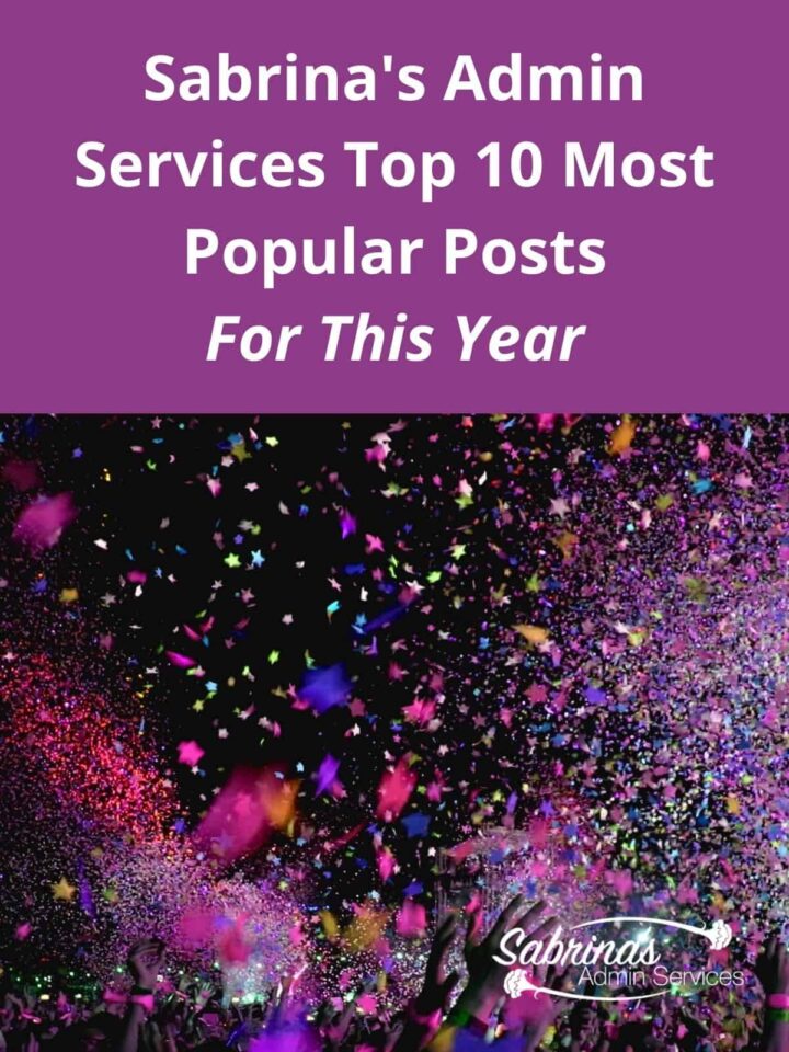 Sabrina's Admin Services Top 10 Most Popular Posts featured image
