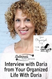 Interview with Daria from Your Organized Life With Daria