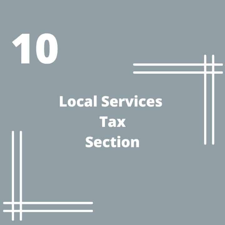 Local Services Tax Section