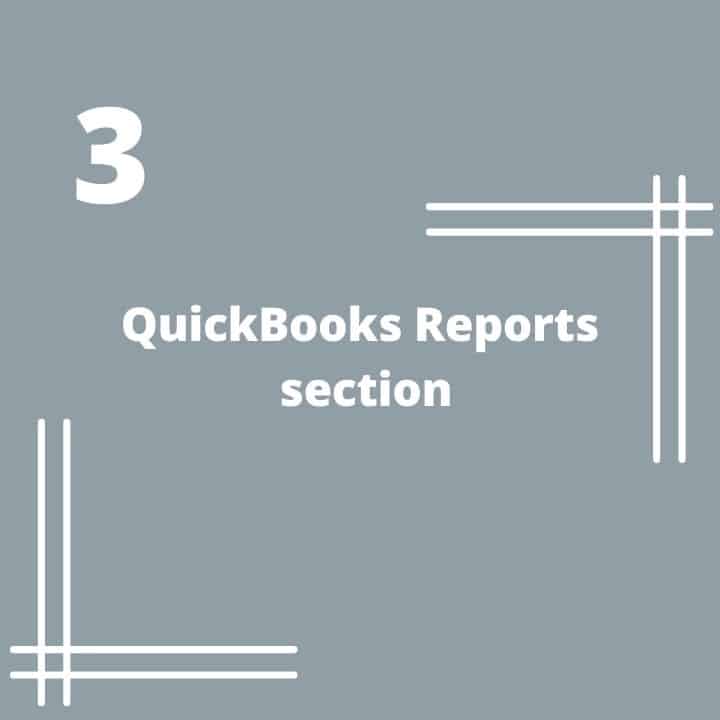 QuickBooks reports section