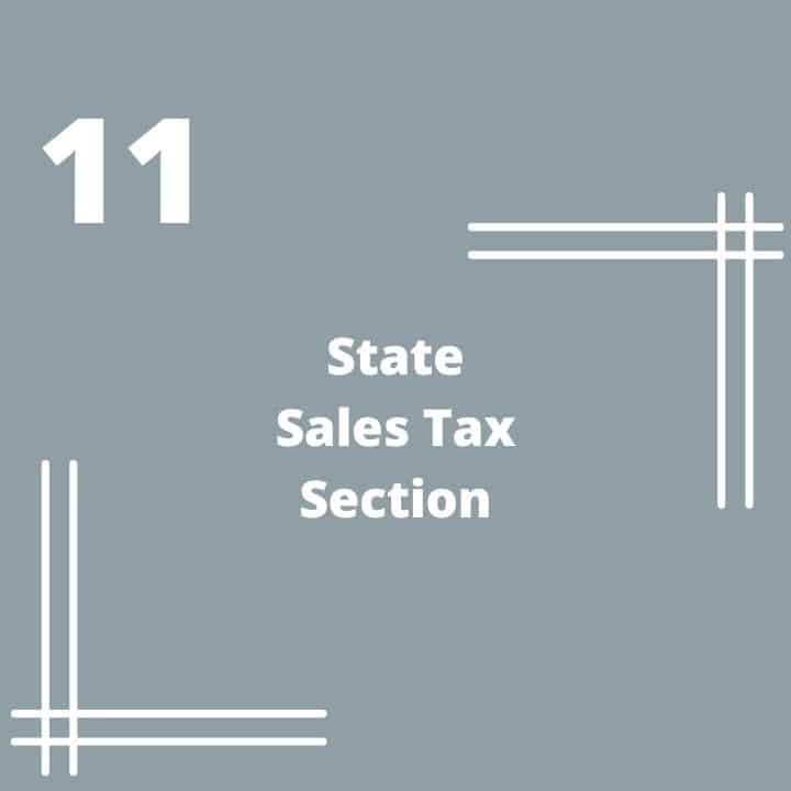 State Sales Tax Section