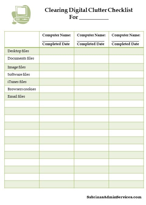 clearing digital clutter checklist for small business