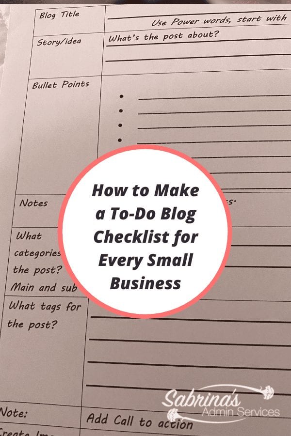 How to make a To-Do Blog Checklist for Every Small Business