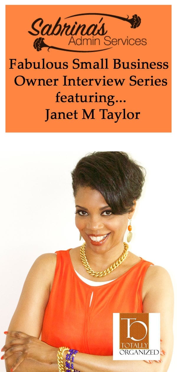 Janet M Taylor interview on Sabrinas Admin Services for Pinterest