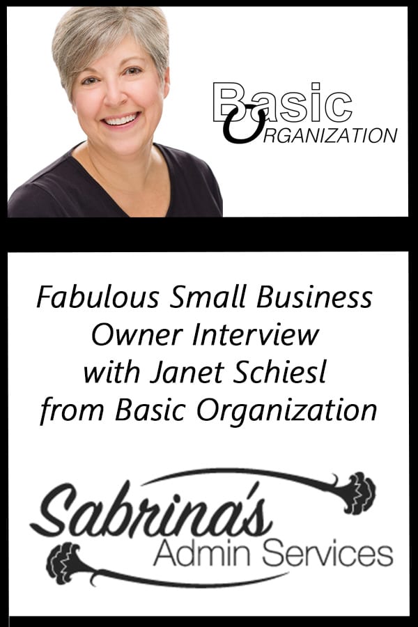 Fabulous Small Business Owner Interview with Janet Schiesl from Basic Organization featured image