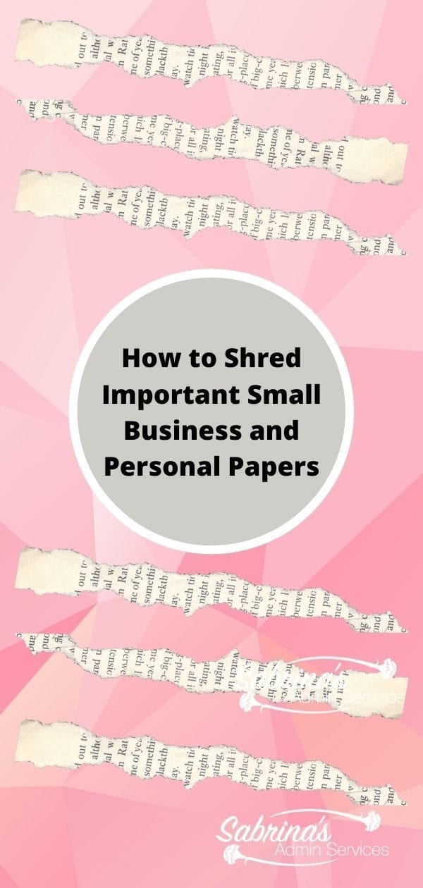 How to Shred Important Small Business and Personal Papers long image