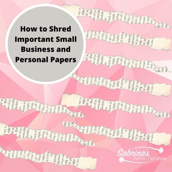 How to Shred Important Small Business and Personal Papers square image