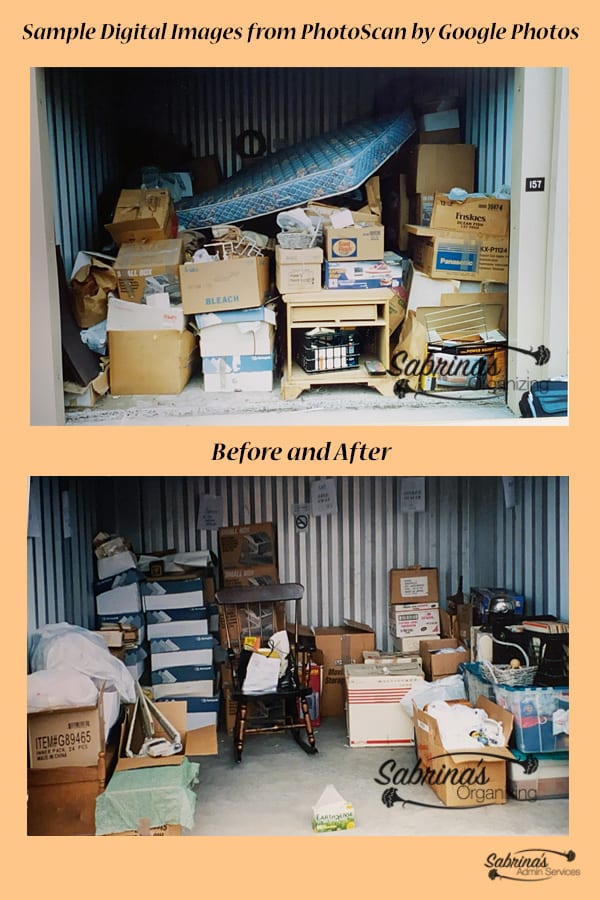 Example of before and after images scanned by PhotoScan by Google Photos