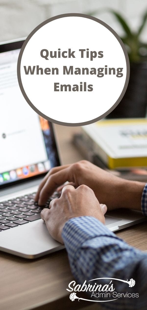 Quick Tips When Managing Emails - long image