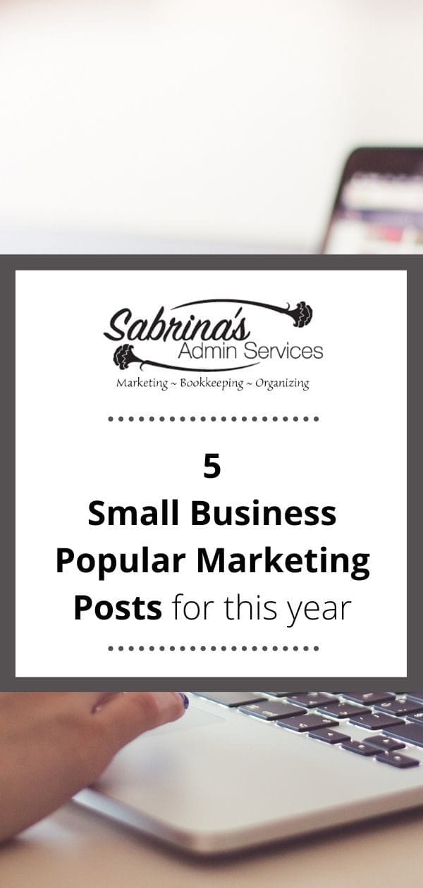 Top 5 small business popular marketing posts for this year - long image