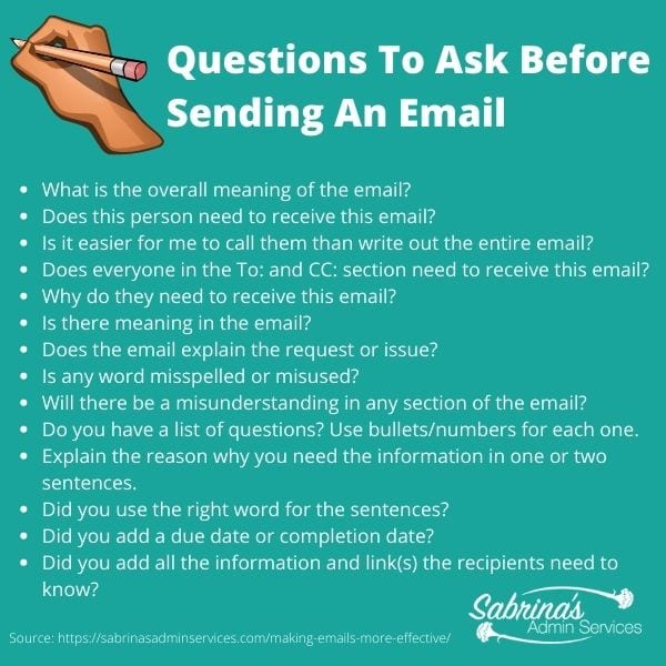 Questions to Ask Before Sending An Email