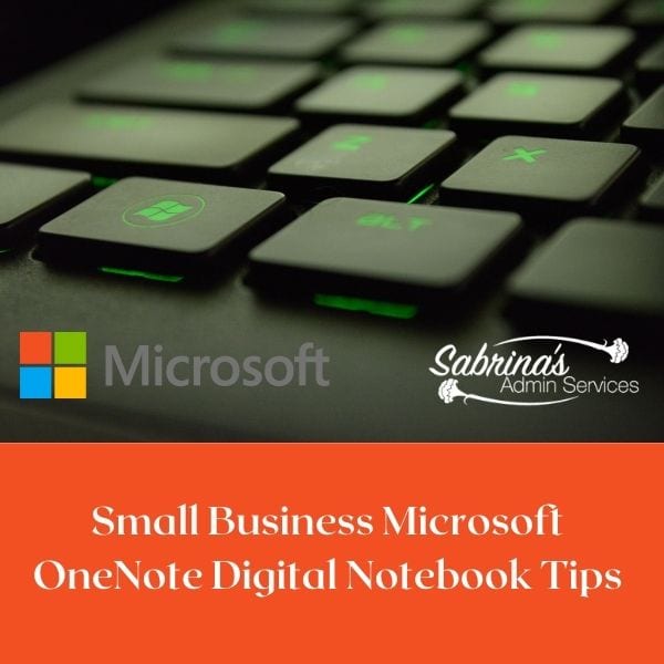 Small Business Microsoft OneNote Digital Notebook Tips - square image