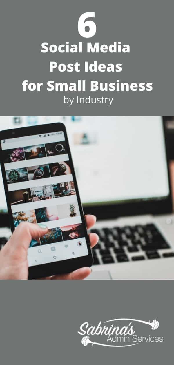 6 Social Media Post Ideas for Small Business by Industry - long image