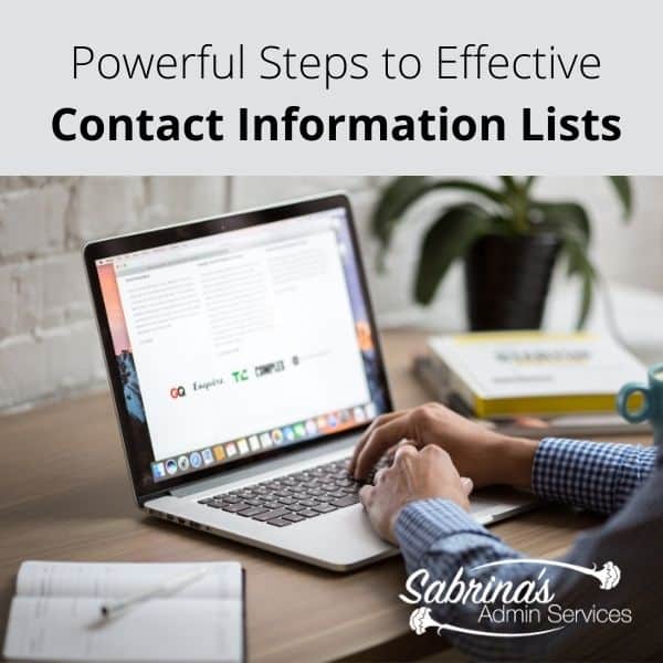 Powerful Steps to Effective Contact Information Lists - square image