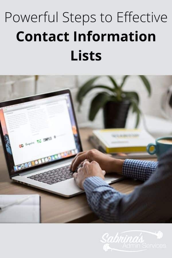 Powerful Steps to Effective Contact Information Lists - featured image