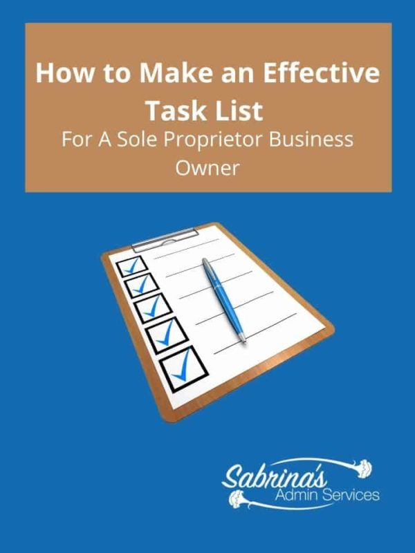 How to Make an Effective Task List for a Solo-proprietor Business Owner
