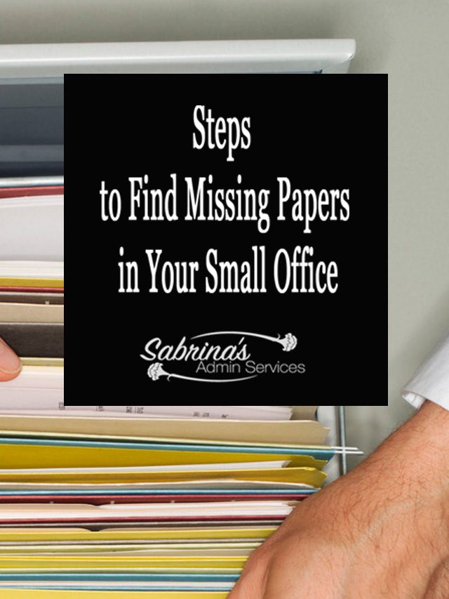 How to Find Your Missing Office Papers in an Office