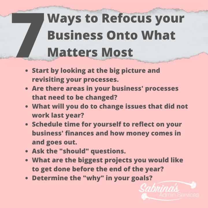 7 Ways to Refocus your Business Onto What Matters Most square image