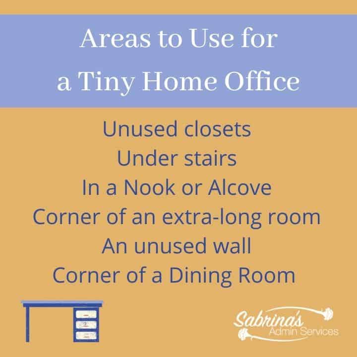 Areas to Use for Your Tiny Home Office unused closets under stairs in a nook or alcove corner of an extra-long room an unused wall corner of a dining room this is a square image