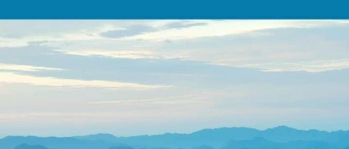 Earth Day Activities for Your Small Business at the top - the image of blue mountains in the distance and people looking at it. square image