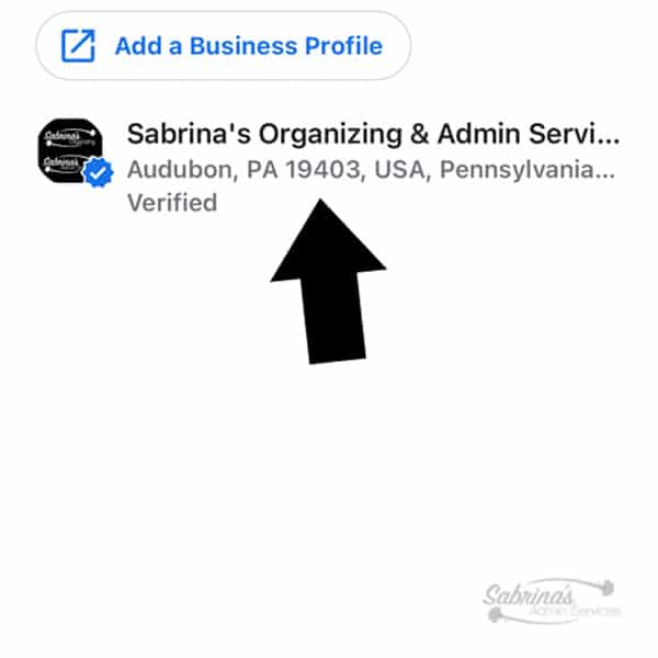 Select Your Business Profile Name image