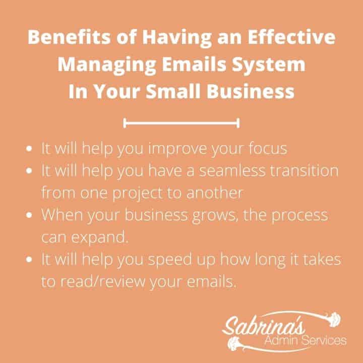 Benefits of having an effective managing emails system for email management