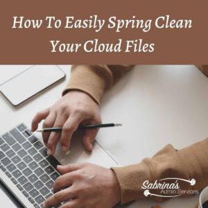 How To Easily Spring Clean Your Cloud Files - Sabrinas Admin Services
