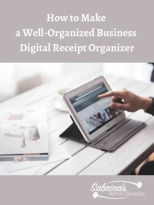 How to Make a Business Digital Receipt Organizer