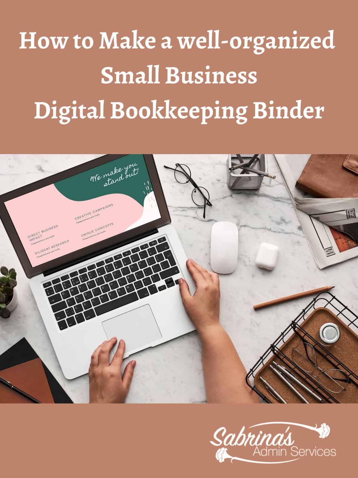 How to Make a Digital Bookkeeping Binder Sabrinas Admin Services