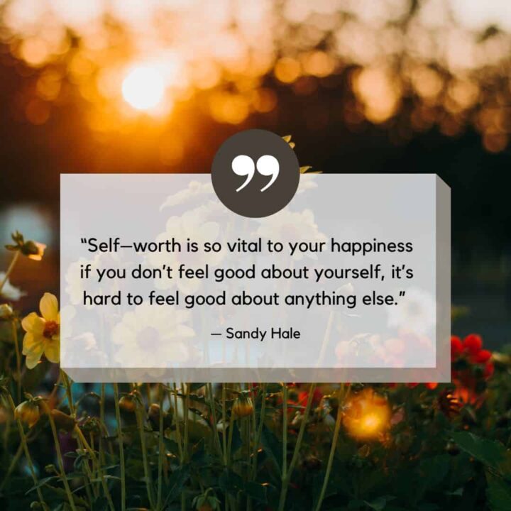 Sandy Hale quote about self worth