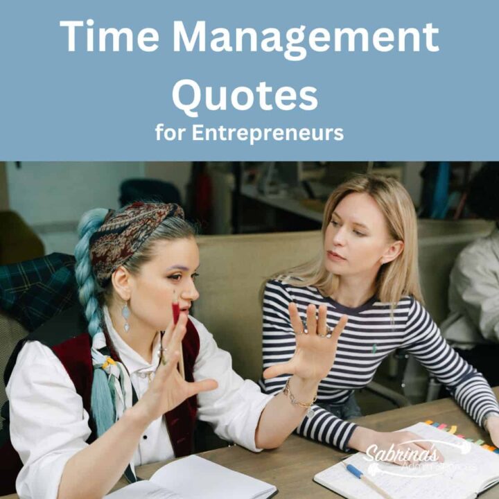time management quotes for entrepreneurs square image