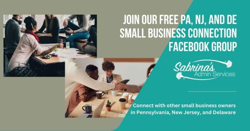 Join our Facebook Group to Connect with other PA NJ DE small business owners