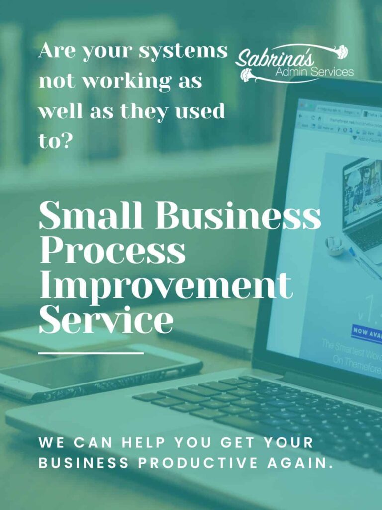 Small Business Process Improvement Service - Sabrinas Admin Services