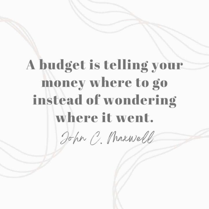 The budget is telling your money where to go instead of wondering where it went. by John C Maxwell