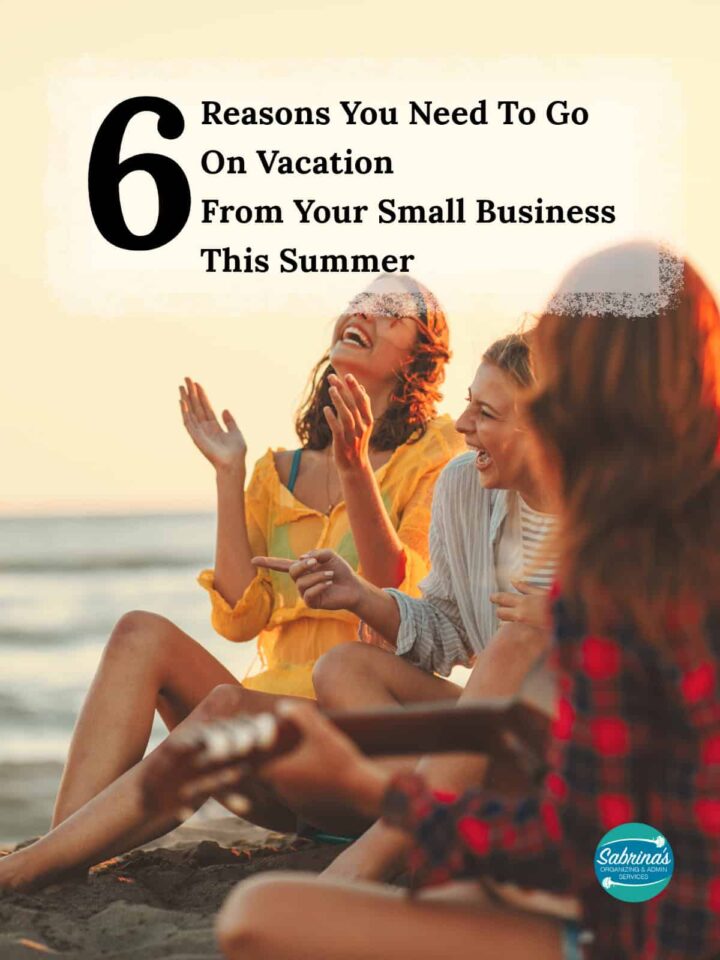 People enjoying themselves at the beach with the title of the post at the top center - pinterest image