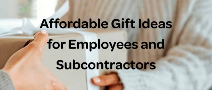 a women in a cream sweater receiving a tan gift box with a bow - square image - title in the center of image