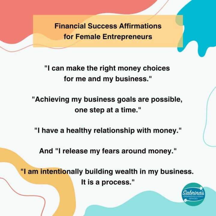 Financial Success Affirmations for Female Entrepreneurs List